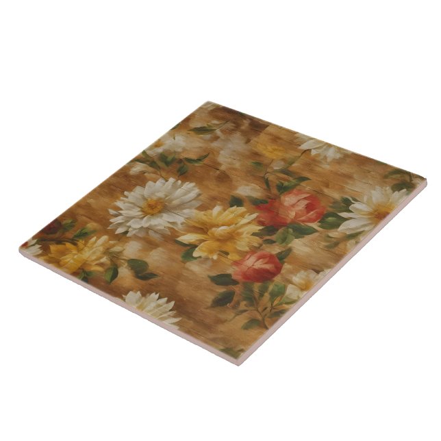 Vintage Blütensammlung Wasserfarben Populäre Samml Fliese (Seite)