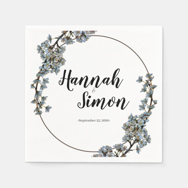 Vintage Blütenzeit Serviette (Vorderseite)