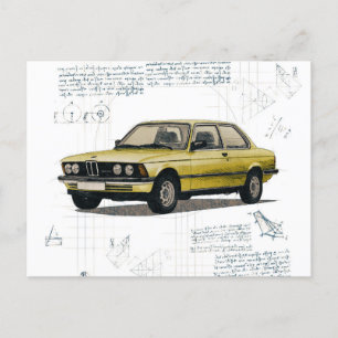 Vintage BMW Auto Fahrzeug Postkarte