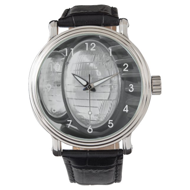 Vintage BMW-Scheinwerfer Armbanduhr (Vorderseite)