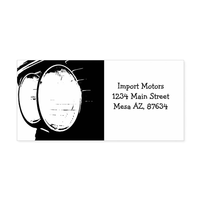 Vintage BMW-Scheinwerfer Permastempel (Design)