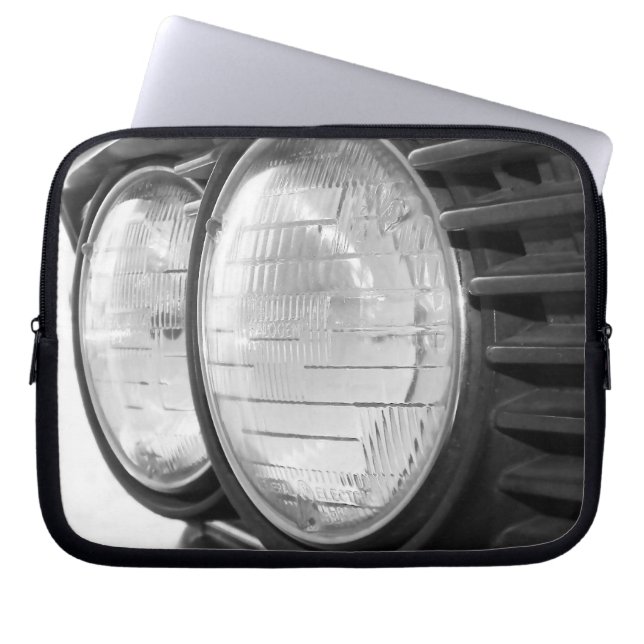 Vintage BMW-Scheinwerferlaptophülse Laptopschutzhülle (Vorderseite)