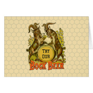 Vintage-Bockbierposter: Antiquität Ziege Saloon Ba