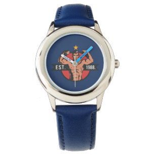 Vintage Bodybuilder EST 1988 Armbanduhr