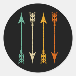 Vintage Bogenpfeile für Bow-Jagd Retro Runder Aufkleber