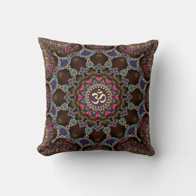 Vintage Bohème Spirituel Aum Cushion / Coussin (Recto)
