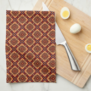 Vintage Boho Blumenmuster Geschirrtuch