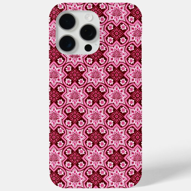 Vintage Boho-Chic-Blumenmuster Case-Mate iPhone Hülle (Rückseite)