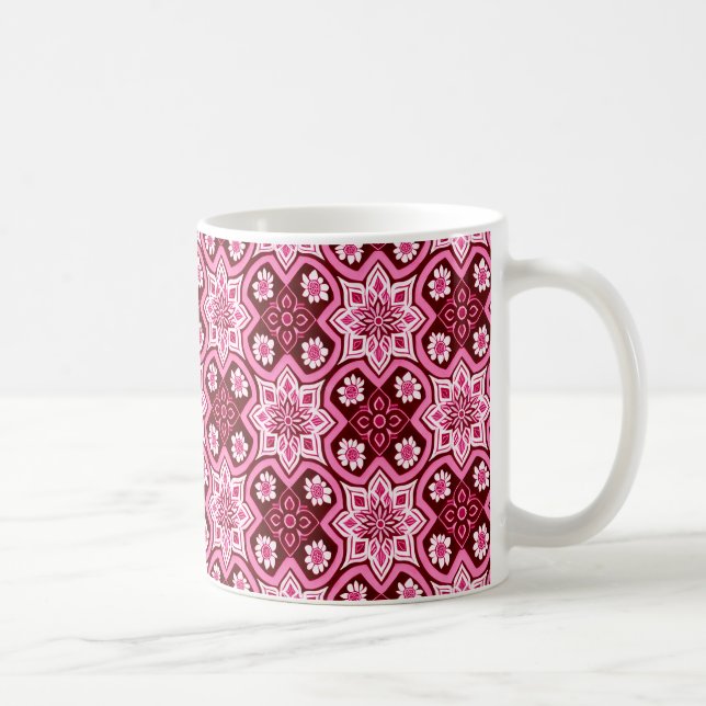 Vintage Boho Chic Blumenmuster Kaffeetasse (Rechts)