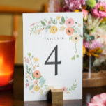 Vintage Boho Floral Wedding Tischnummer<br><div class="desc">Die Tischnummer wird auf Vorder- und Rückseite gedruckt (doppelseitig). Die Artikel werden genau so gedruckt,  wie sie auf dem Bildschirm erscheinen,  wenn Sie sie zum Warenkorb hinzufügen,  sodass Sie jede Tischnummer,  die Sie benötigen,  individuell anpassen und hinzufügen können.</div>