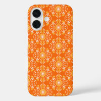 Vintage Boho-Formen Muster in Orange und Gelb