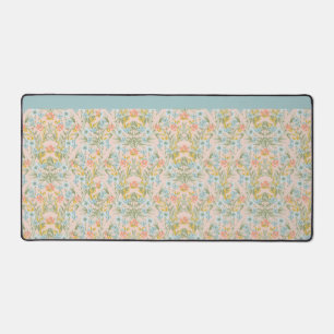 Vintage Boho Pastell Wildblumen große Schreibtisch Schreibtischunterlage