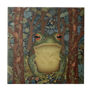 Vintage Boho-Wald-Frosch Fliese