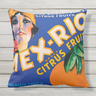 VINTAGE BOÎTE DE FRUITS Jeter Coussin