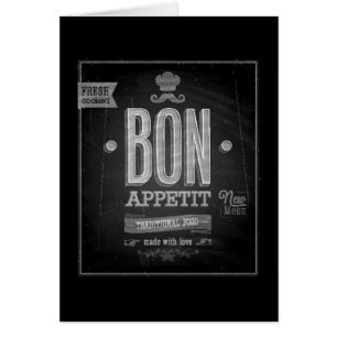 Vintage Bon Appetit Poster - Tafel