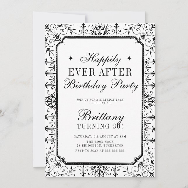 Vintage Book 30th Birthday Party Einladung (Vorderseite)