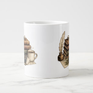Vintage Books & Cozy Reading Nook Jumbo-Tasse