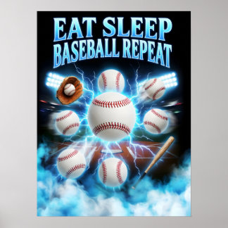 Vintage-Bootleg-Baseball-Kunst Poster