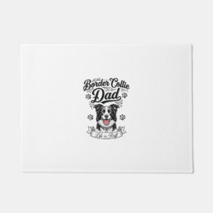 Vintage Border Collie Dad Gravur Hund Shirt Desi Fußmatte