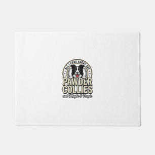Vintage Border Collie Hundeliebhaber Lustiges T-Sh Fußmatte