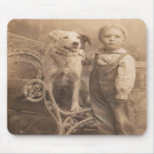 Vintage Border Collie Mauspad