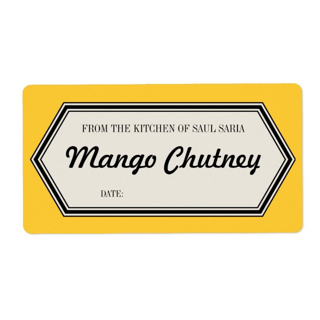 Vintage Bordure Accueil Canning Jar Étiquette Modè (Devant)