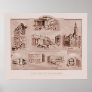 Vintage Börsen der Welt Poster