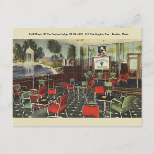 Vintage Boston Elks Lodge Nummer 10 Postkarte