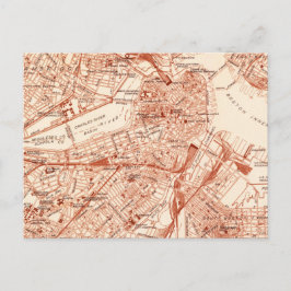 Vintage Boston-Karte Postkarte