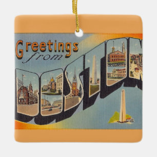 Vintage Boston MA Keramikornament