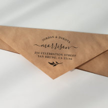 Vintage Botanical Custom Names & Return Address