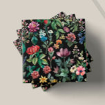Vintage Botanical Elegance Black Fliese<br><div class="desc">Immerse yourself in the timeless beauty of our 'Vintage Botanical Elegance' collection, designed to add a touch of nature's artistry to any space. Each ceramic tile features a lush tableau of vintage-inspired florals, rendered in exquisite watercolor tones against a classic black backdrop. Ideal for interior designers and home renovators seeking...</div>