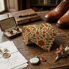 Vintage Botanical Floral Krawatte