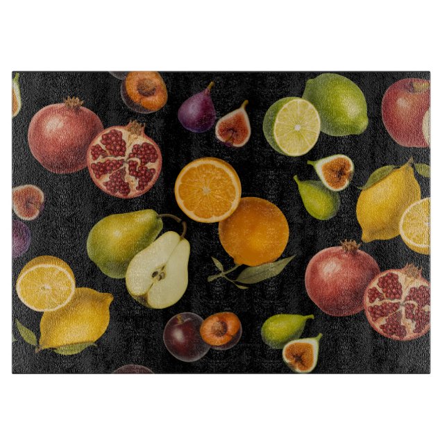 Vintage Botanical Fruits Cutting Board Schneidebrett (Vorderseite)