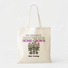 Vintage Botanical Home-Grown Valentines Scientific Tragetasche