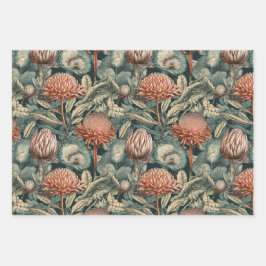 Vintage Botanicals-II-Umschlagpapier Geschenkpapier Set