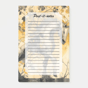 Vintage-Botanik-Geist Weißes Pferd Florale Reben Post-it Klebezettel