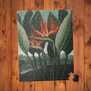 Vintage-Botanik-Paradiesvogel-Puzzle