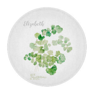Vintage botanische Aquarellmalerei Schneidebrett