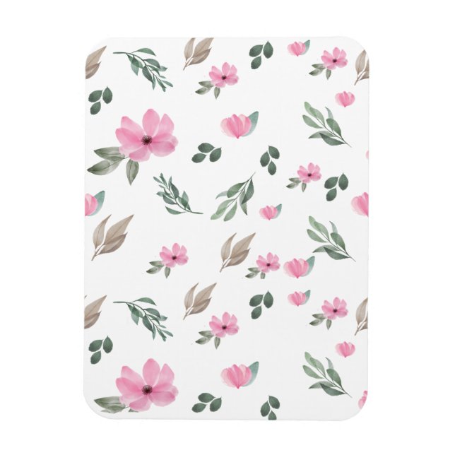 Vintage botanische Blume Magnet (Vertikal)