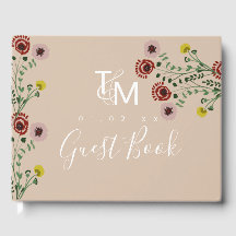 Vintage botanische Blume mit Stickereien