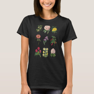 Vintage botanische Blume T-Shirt