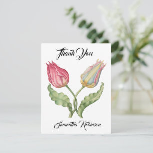 Vintage botanische Blume Tulip Dankeskarte