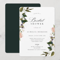 Vintage botanische Blumendusche Einladung