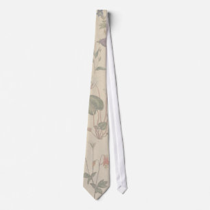 Vintage botanische BlumenleinenKrawatte Krawatte