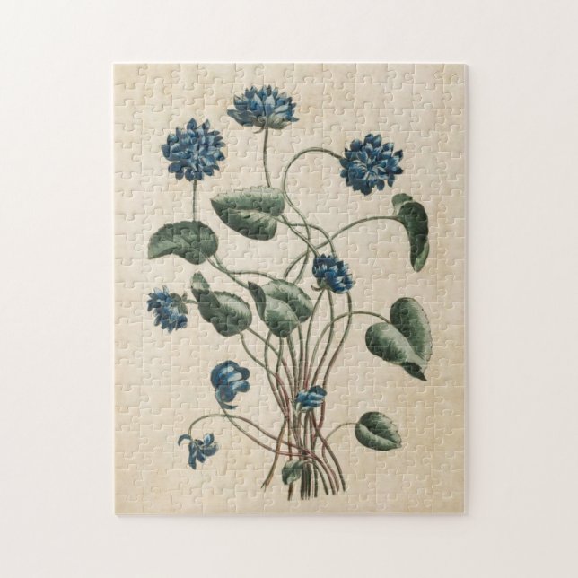 Vintage Botanische Blumenviolette (Vertikal)