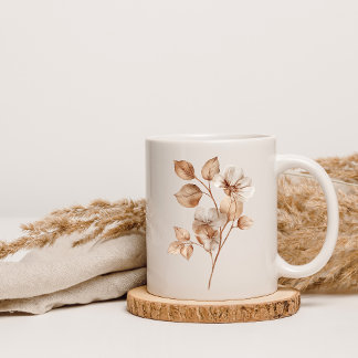 Vintage Botanische Blüte – Aquarell-Blumen-Tasse Kaffeetasse