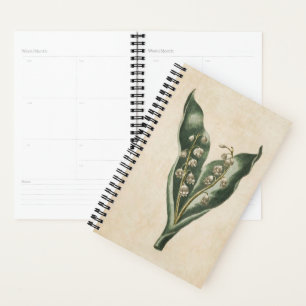 Vintage botanische Blütenlandschaft Planer
