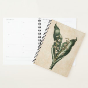 Vintage botanische Blütenlandschaft Planer