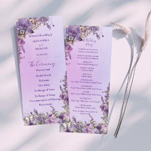 Vintage Botanische Butterfly-Hochzeit Programm